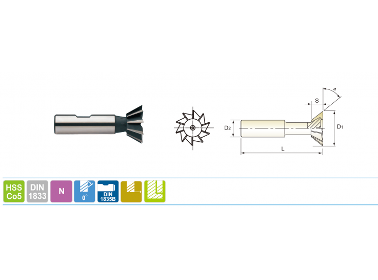 fraise 4 dents HSS-CO Ø 5 mm, queue Ø 6 mm - RCSFLCO4-05, fraise 4 dents, Fraises  HSS, OUTILS COUPANTS